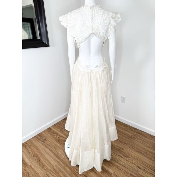 Zimmermann Tama Asymmetric Sequin-Embroidered Gown Size 3 / US 10 - Picture 13 of 15